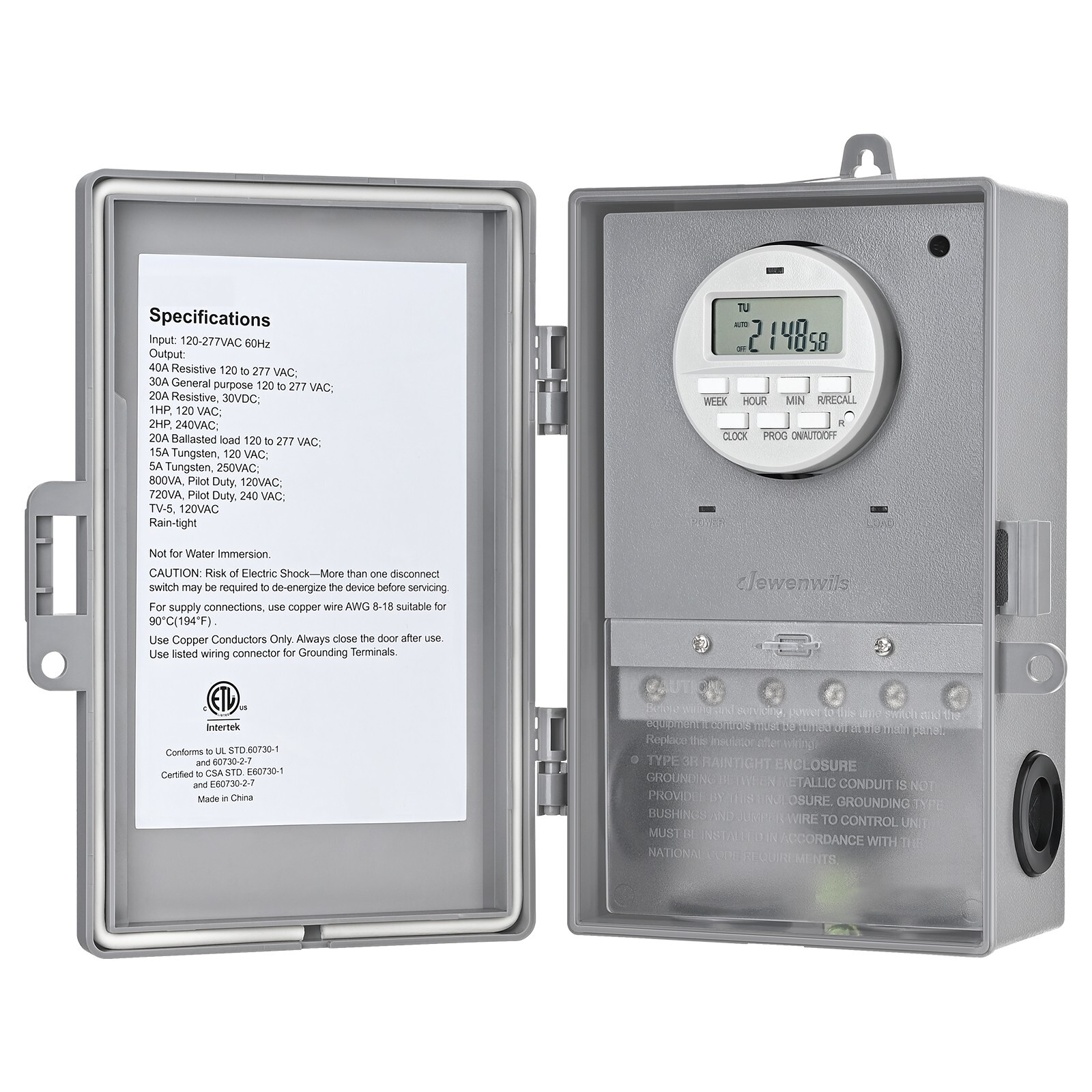 DEWENWILS Pool Pump Timer, Digital Timer Box, 2HP 40A ON/Off Programmable