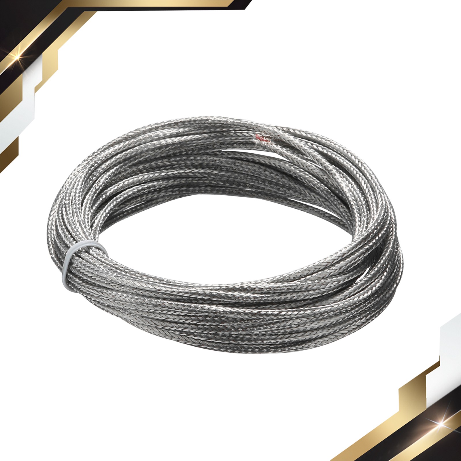 K Type 2×0.5 Thermocouple Wire AWG 24 Braided Stainless Steel Insulation 33 Ft