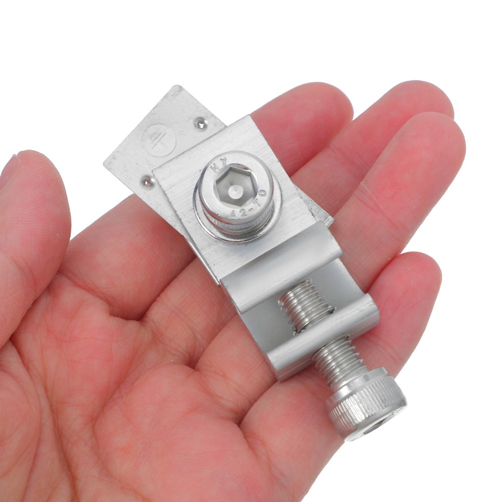 10Pcs Silver Aluminium Alloy Solar Cable Ground Terminal Connectors for Home