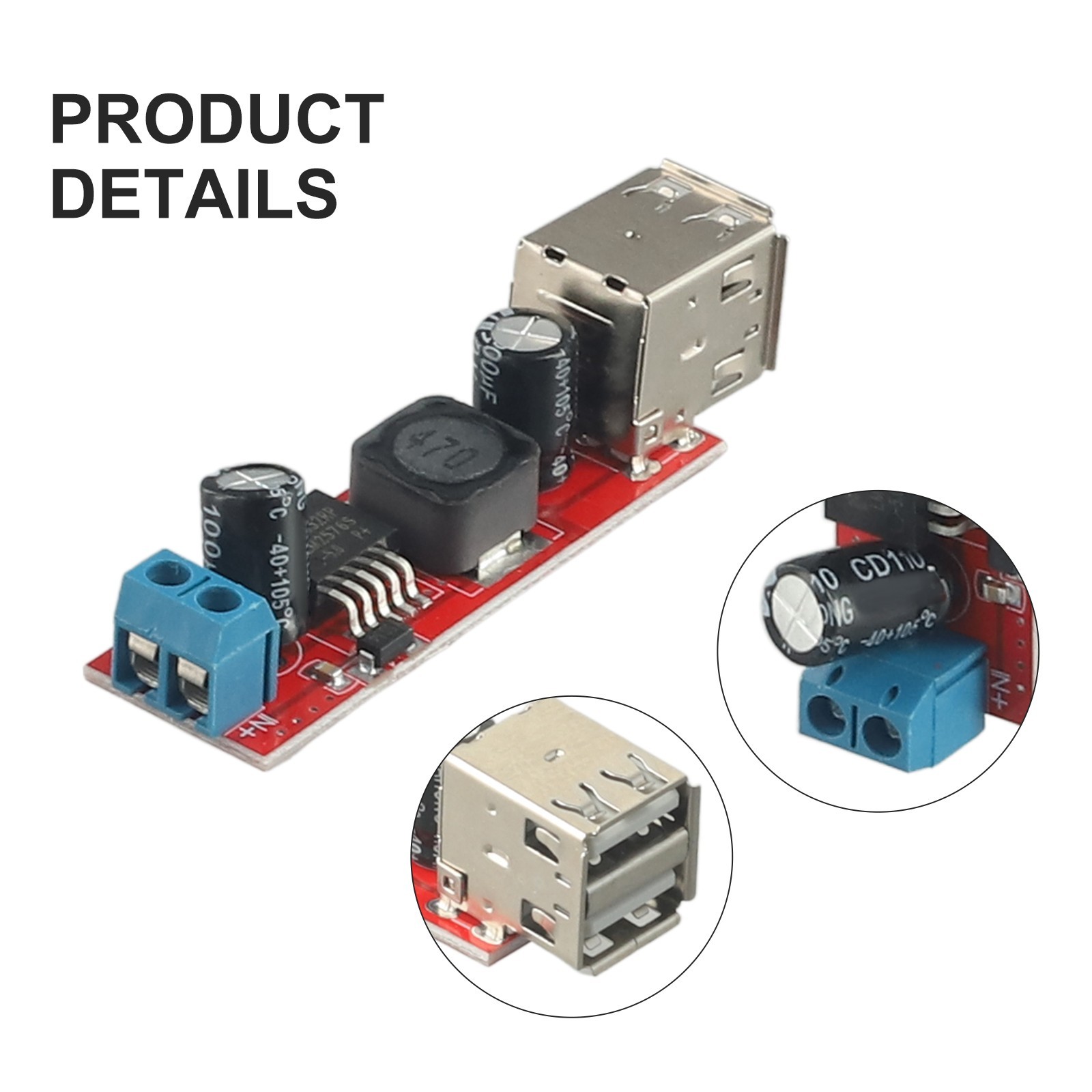 High Efficiency DCDC Stepdown Converter Module 6V40V To 5V 3A Charger