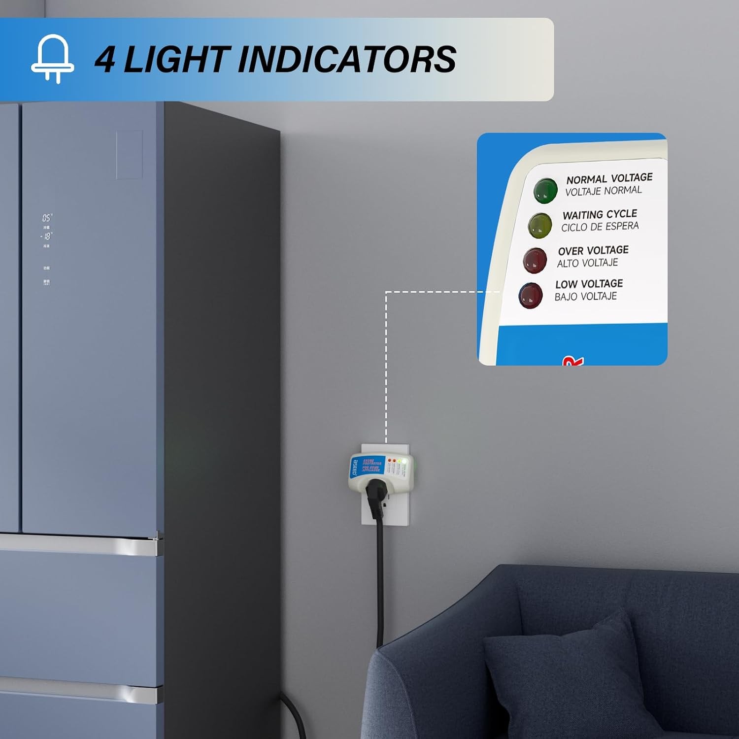 BSEED Voltage Protector, Single Outlet Surge Protector for Valuable Home Applian