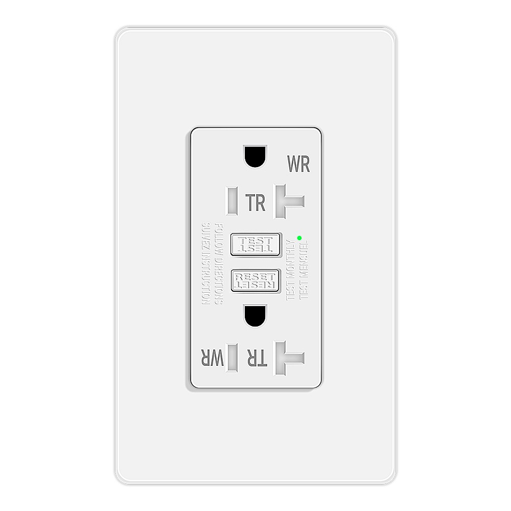 1x 20A Slim GFCI GFI Outlet Tamper Resistan Weatherproof Wall Receptacle Outdoor