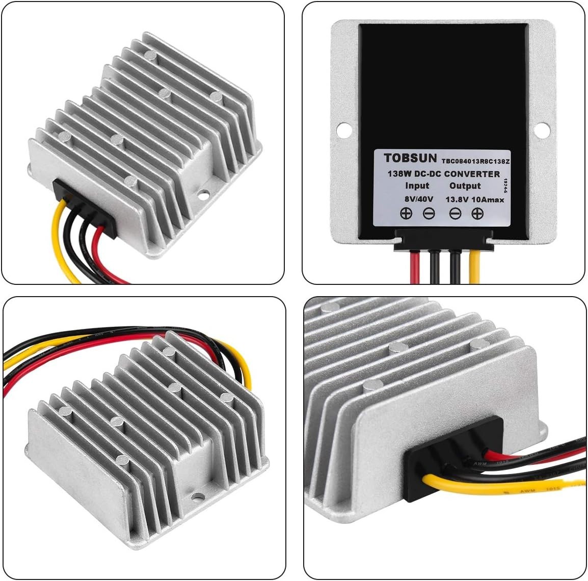 High-Efficiency 10A Voltage Transformer DC 8V-40V to 13.8V with Smart Protection