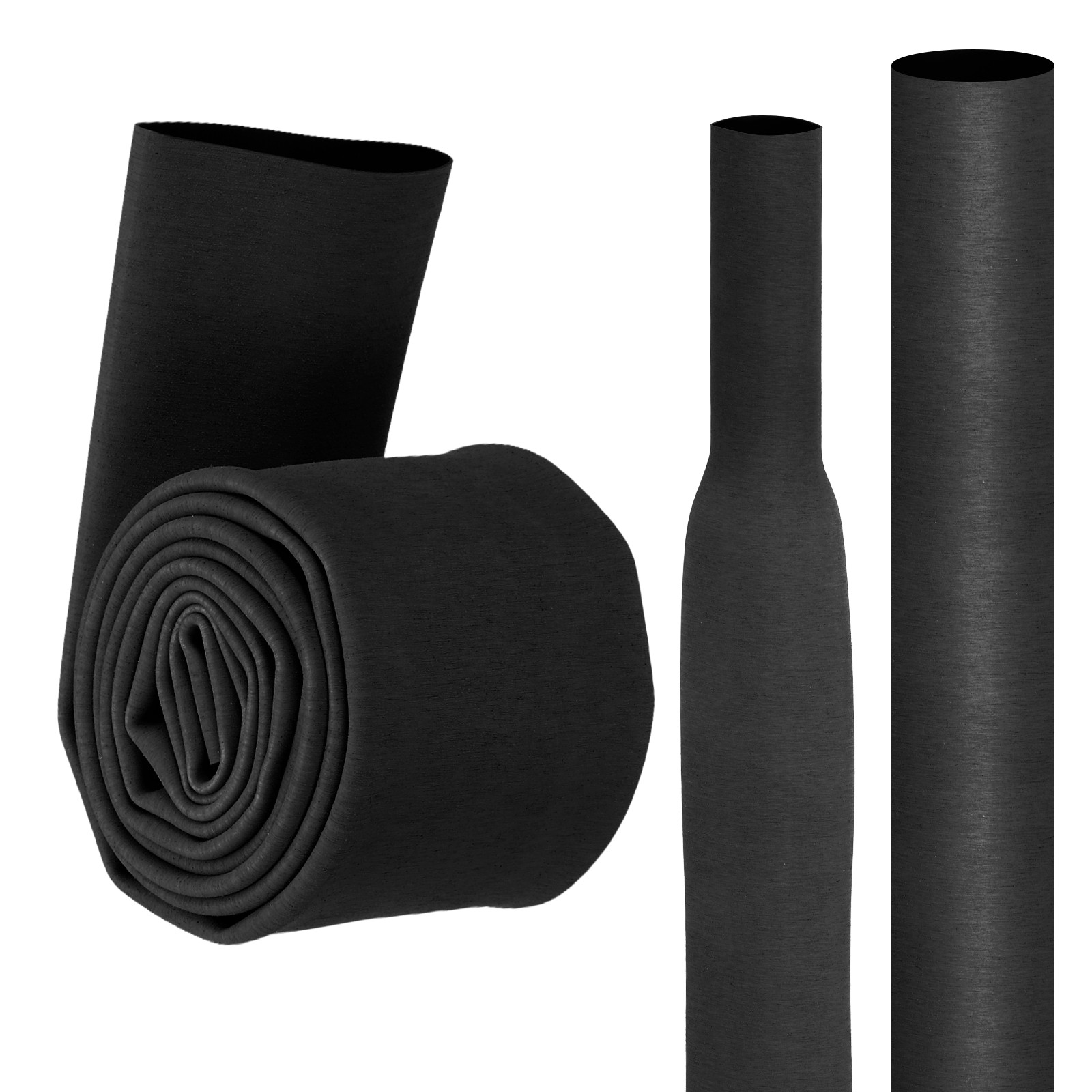 1 Pack of Heat Shrink Tubing, L3.28 Feet Inner Dia 30mm 1.7:1, Black Frosted