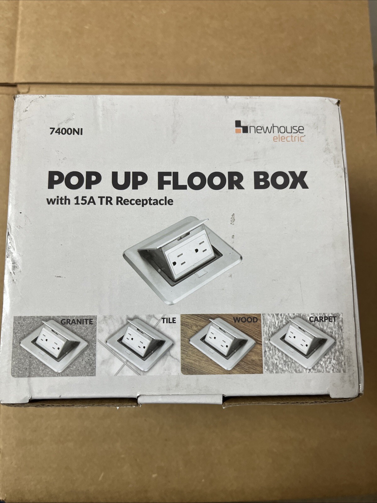 NEWHOUSE ELECTRIC Pop-Up Floor Outlet, Electrical Box for Wood Sub-Flooring with
