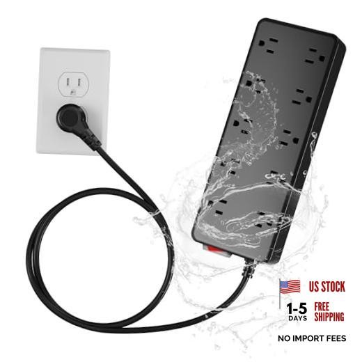 Outdoor Power Strip 10 Ft, IPX6 Waterproof Surge Protector 10 Widely 10FT
