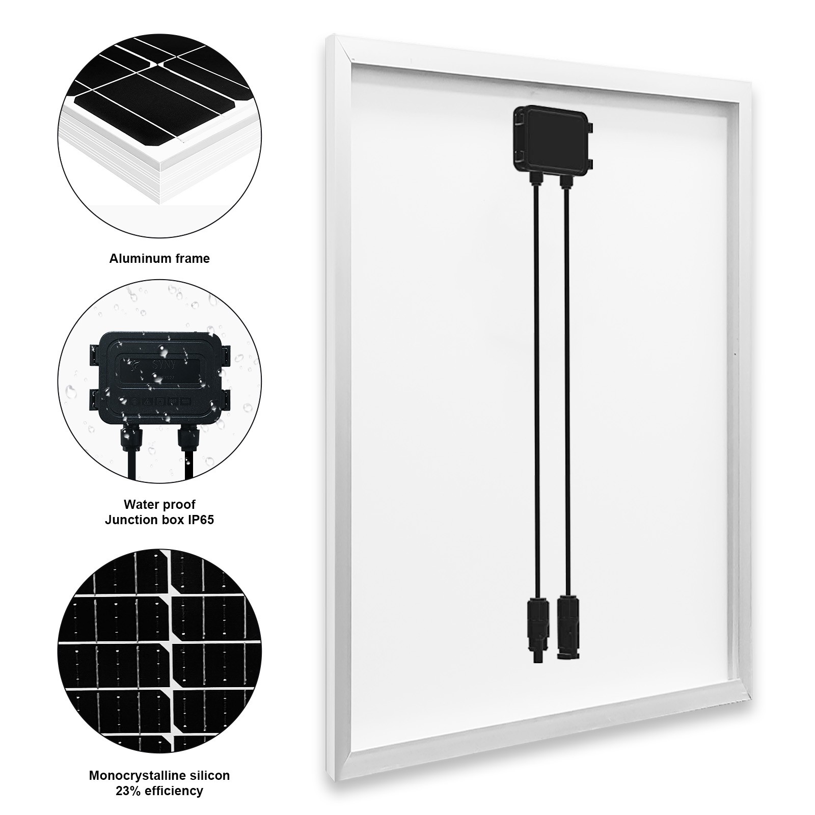 800W 12V Solar Panel High Efficiency Mono Off Grid For Home Garden RV Battery US