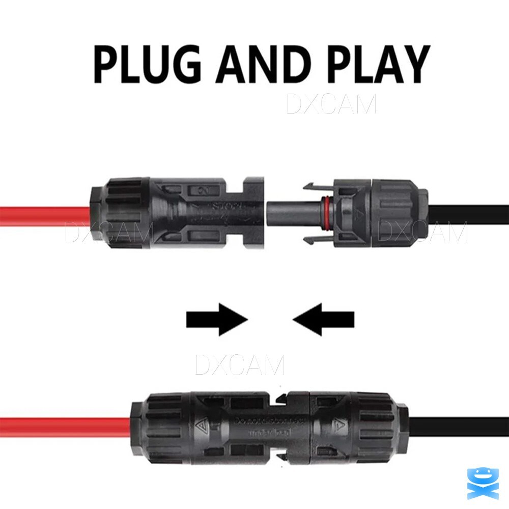 10/20/50/100/200 Pairs Solar Cable Connectors Male Female DIY For Solar Panel US