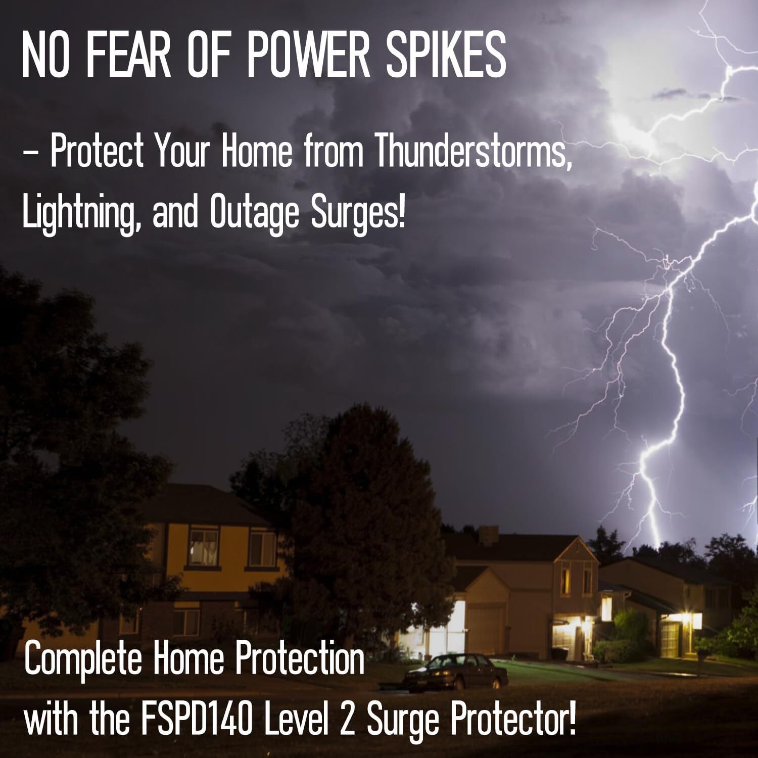 FSPD140 Level 2 Whole House Surge Protection Device – 140,000 Amps – 120/240V