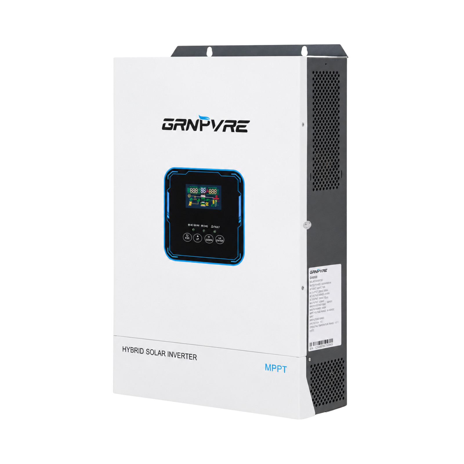 48V 5500W Hybrid Solar Inverter MPPT 100A Pure Sine Wave Charge PV Controller US