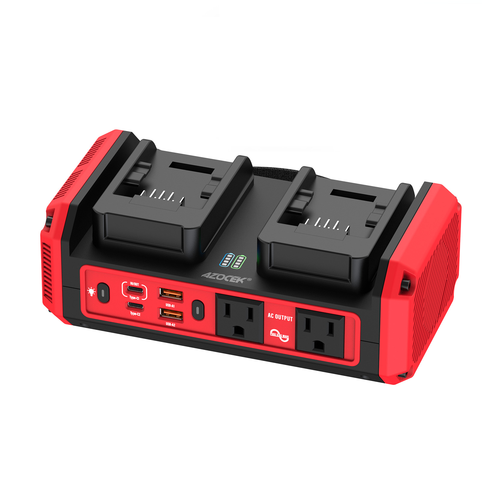 350W Pure Sine Wave Inverter for Milwaukee 18V Battery PD 140W GaN Outlet