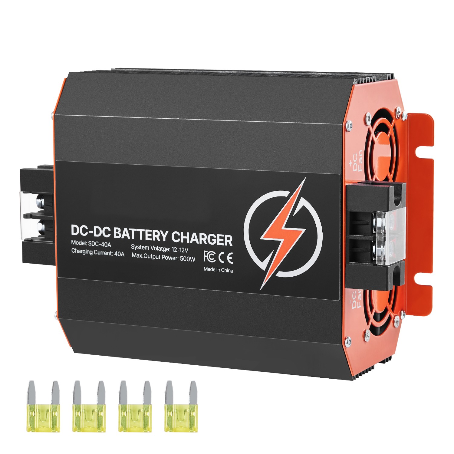 Uimoso 12V DC Battery Charger 20-60A 250-750W for Lead-Acid & Lithium Batteries