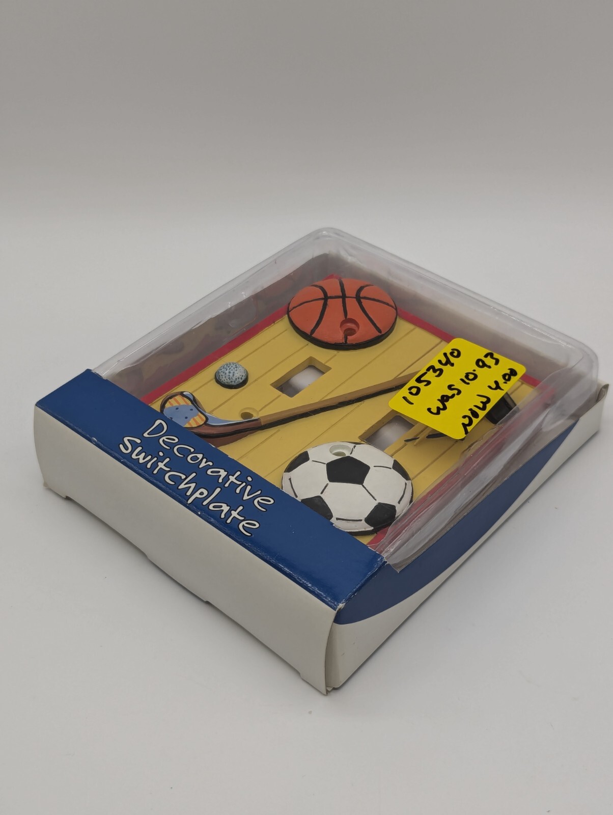 NEW Borders Unlimited Light Switch Plate Cover “Let’s Play Ball” Golf Basketball