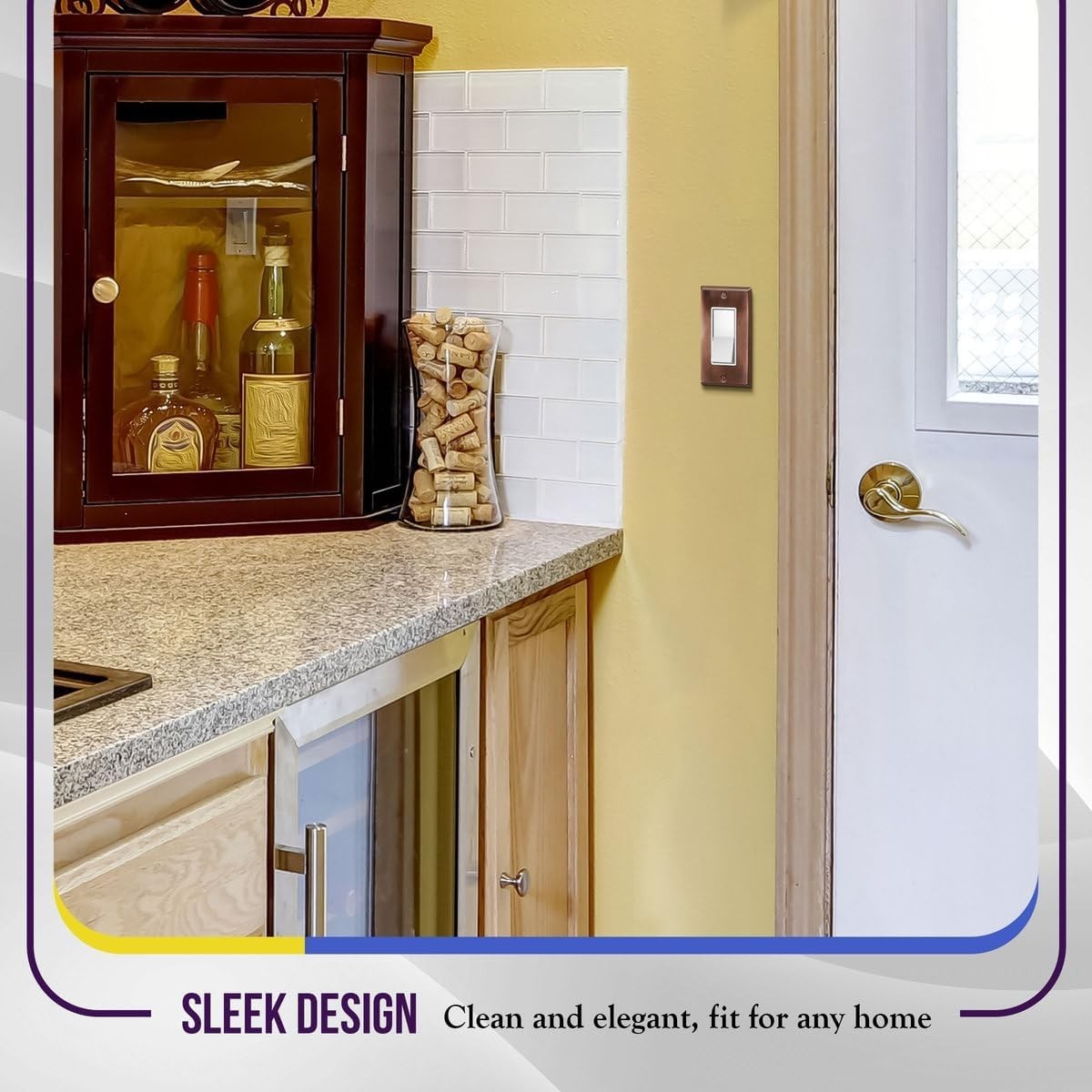 Elegant Corrosion-Resistant Stainless Steel Wall Plate in Antique Copper Finish