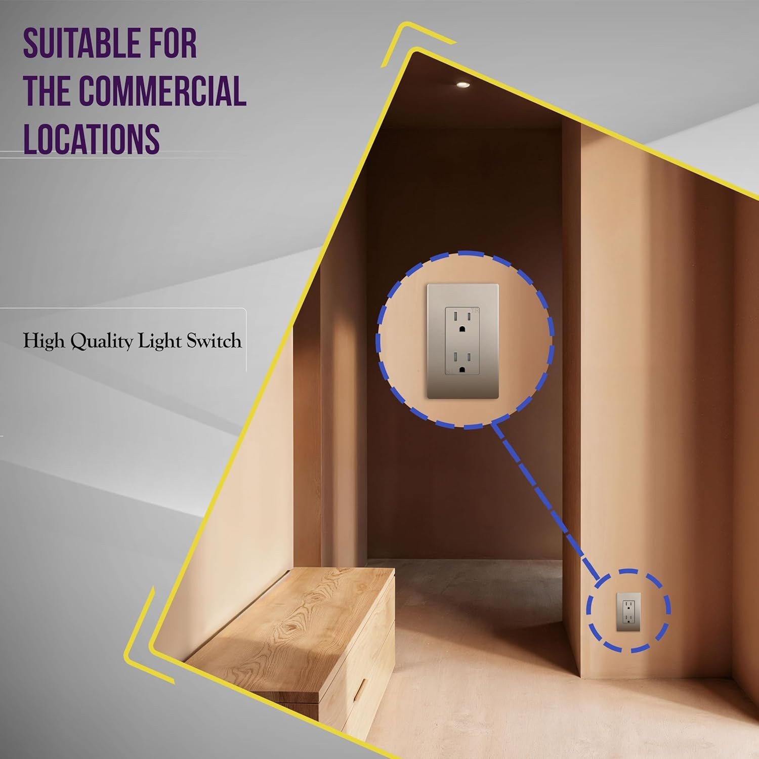 ENERLITES Elite Series Decorator Receptacle Outlet, Child Safe, Tamper-Resistant