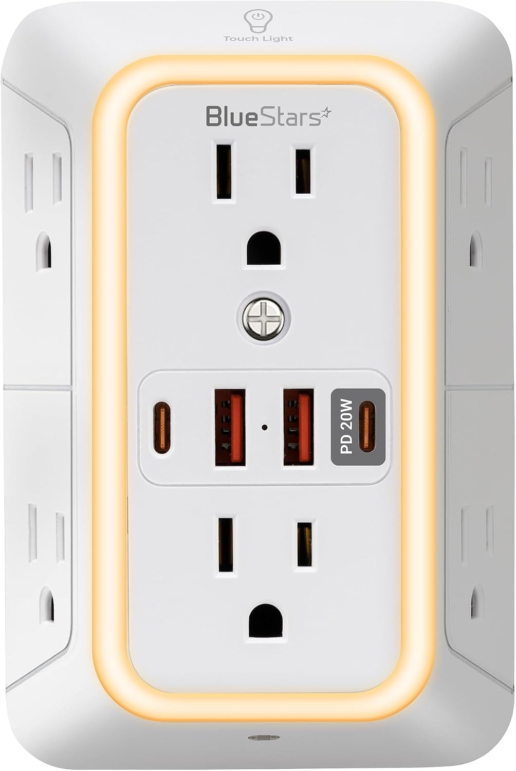 Surge Protector Outlet Extender 6 Outlets 4 USB Ports Fast Charging Power Strip