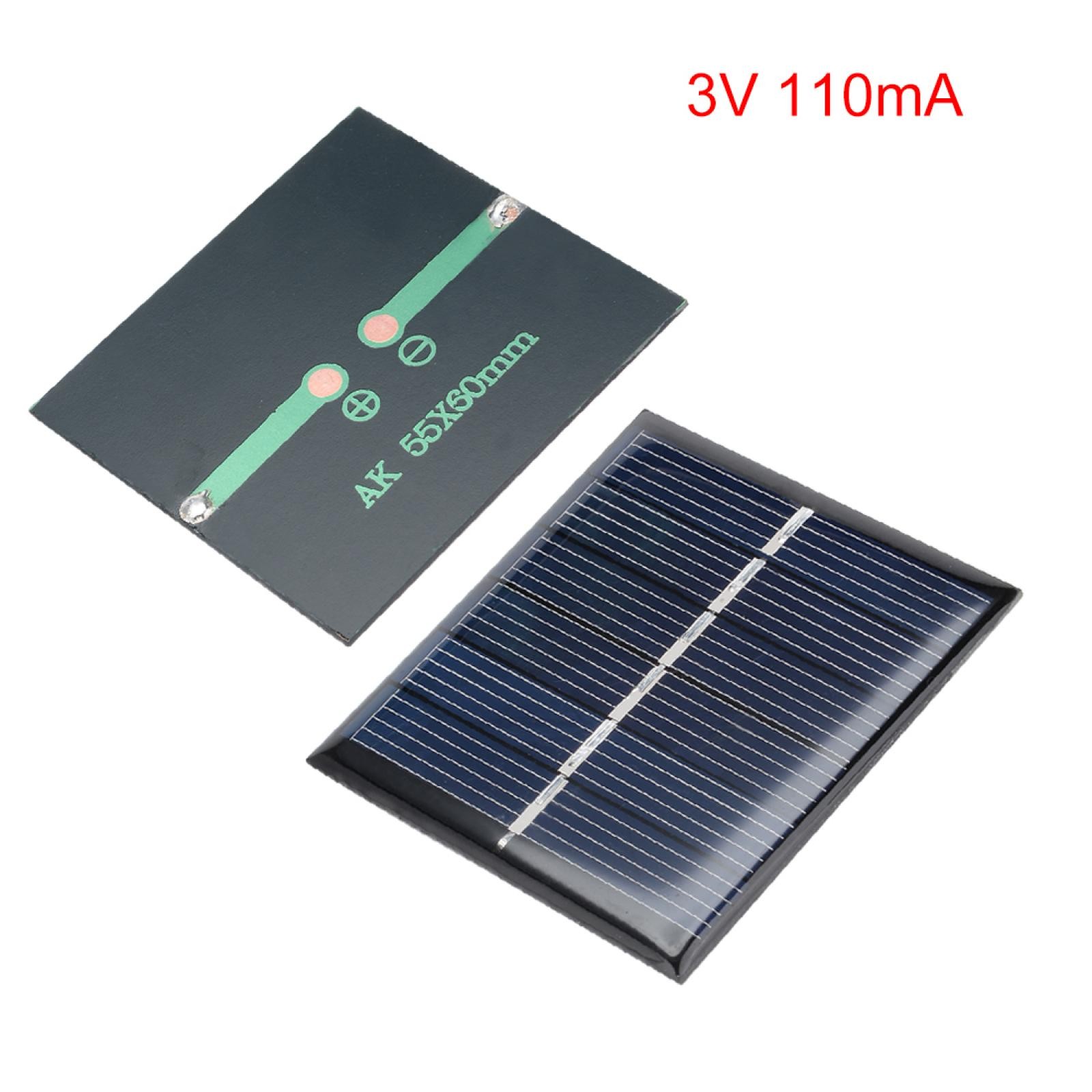 5Pcs 3V 110mA Poly Mini Solar Panel Module DIY for Phone Toys Charger 60mmx55mm