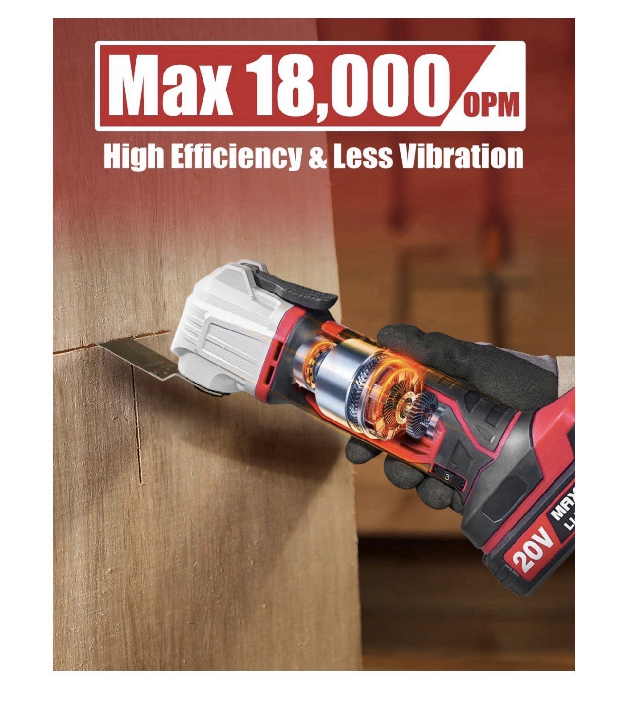 AVID POWER Cordless Oscillating Tool 20V – MISSING BATTERY/CHARGER