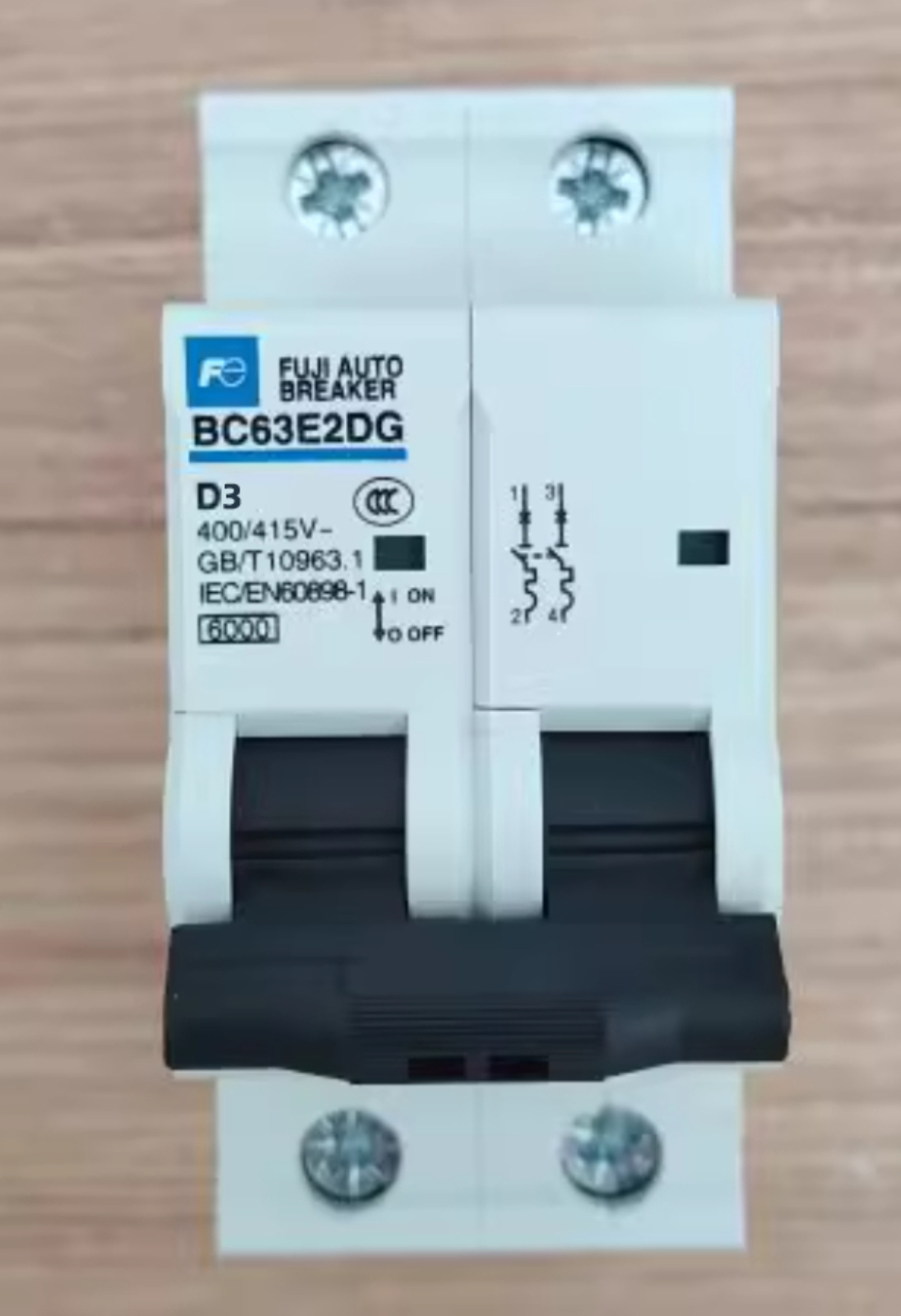 Fuji Electric Miniature Circuit Breaker MCB BC63E2DG-2P D3 3A