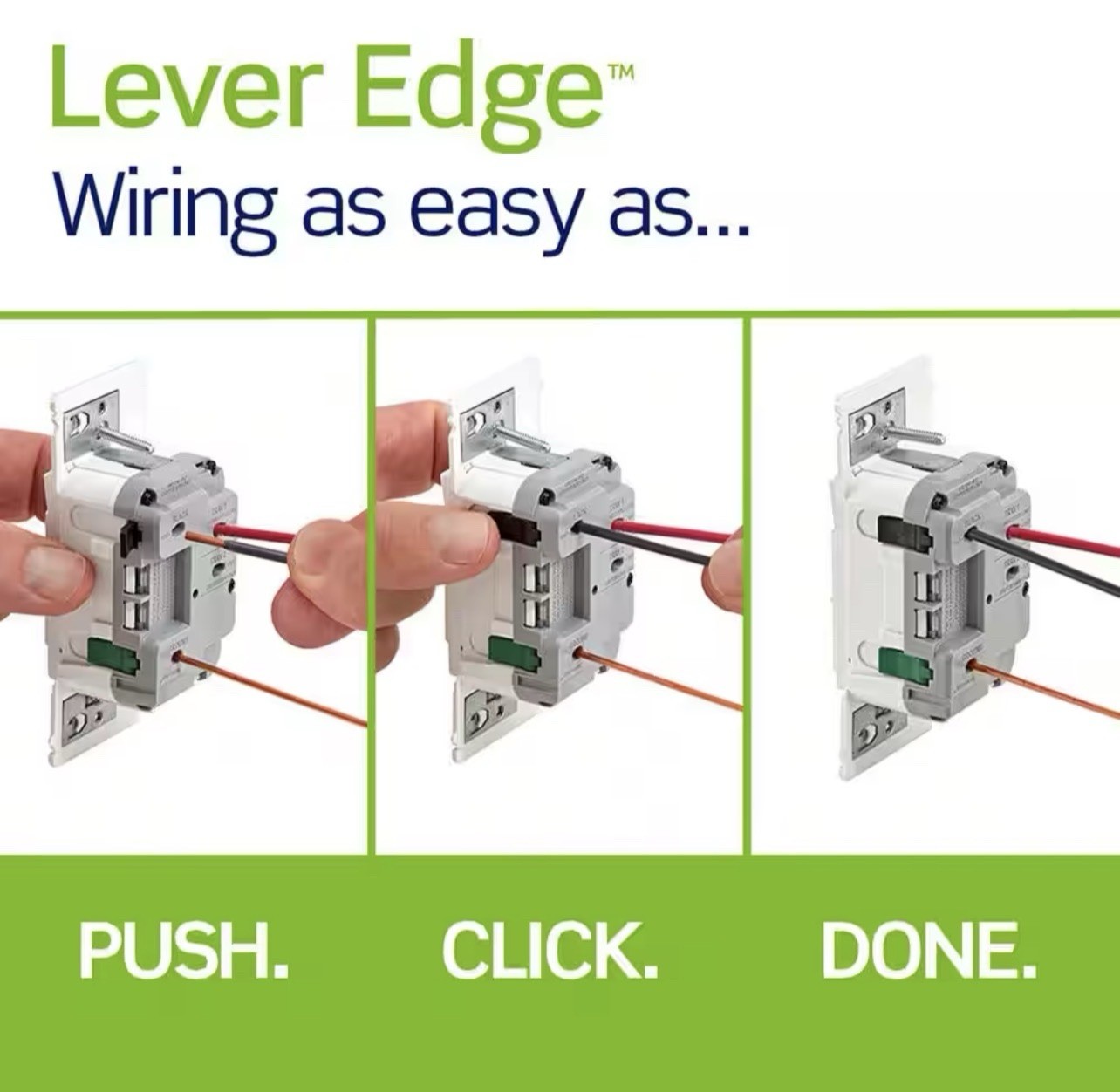 Leviton Decora Lever Edge Rocker Slide Dimmer Switch 150w Single Pole or 3-Way