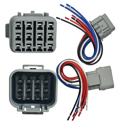 1 Set 12 Pin Waterproof Connector Pigtail, HM090 Sealed 12-Way 3×4, Male &