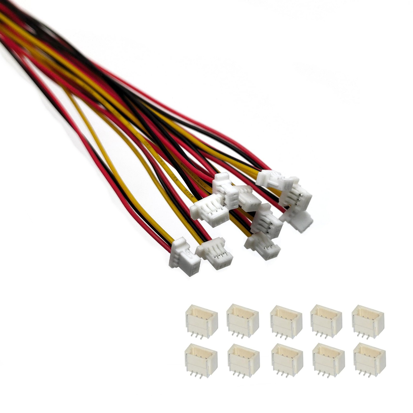 10 Sets Mini Micro JST SH 1.0mm 3 Pin Connectors Male Plug with 15cm UL1571…