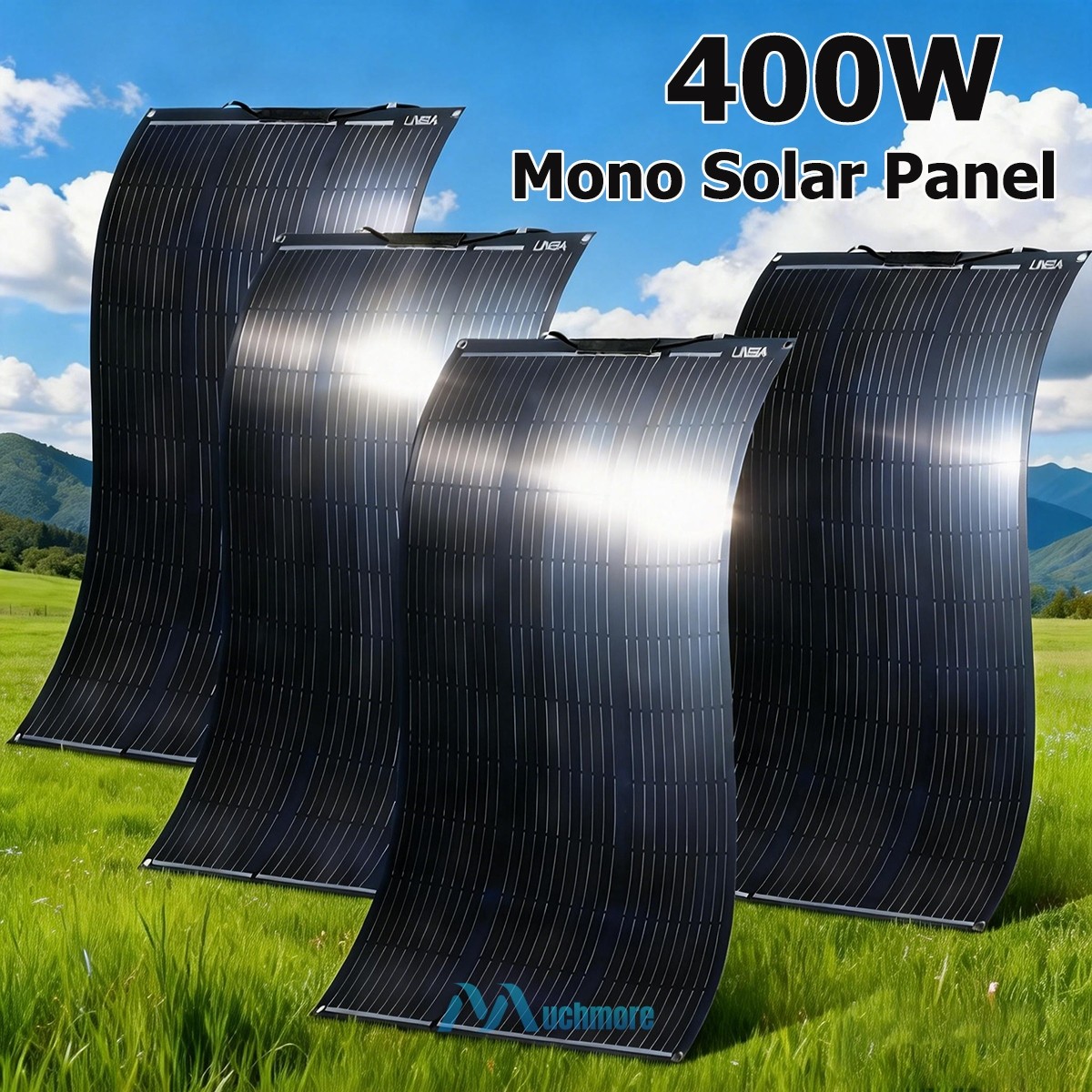 400W Flexible Solar Panel Mono 12V Home RV Boat Camping PV Power Battery Charge
