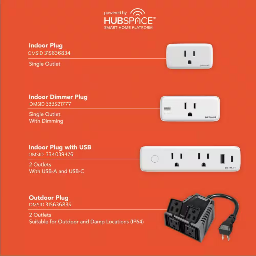 15 Amp 120-Volt Indoor Smart Plug & Timer Wi-Fi Bluetooth Single Outlet Powered