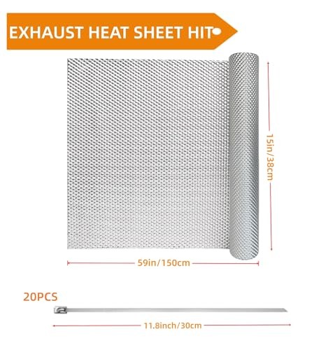 Exhaust Heat Shield Automotive 15″x59″, 0.5mm Embossed Aluminum Heat 15″ x 59″