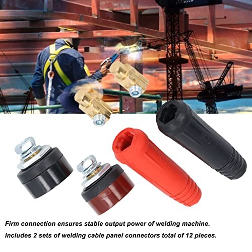 12Pcs Welding Connectors Quick Connect Plug and Socket Set Welding Cable Panel