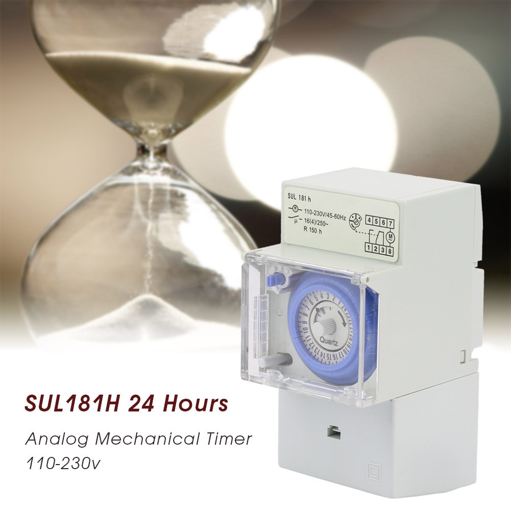 110-230v 181H 24H Analog Mechanical Timer Manual/Auto Controller Time Switch