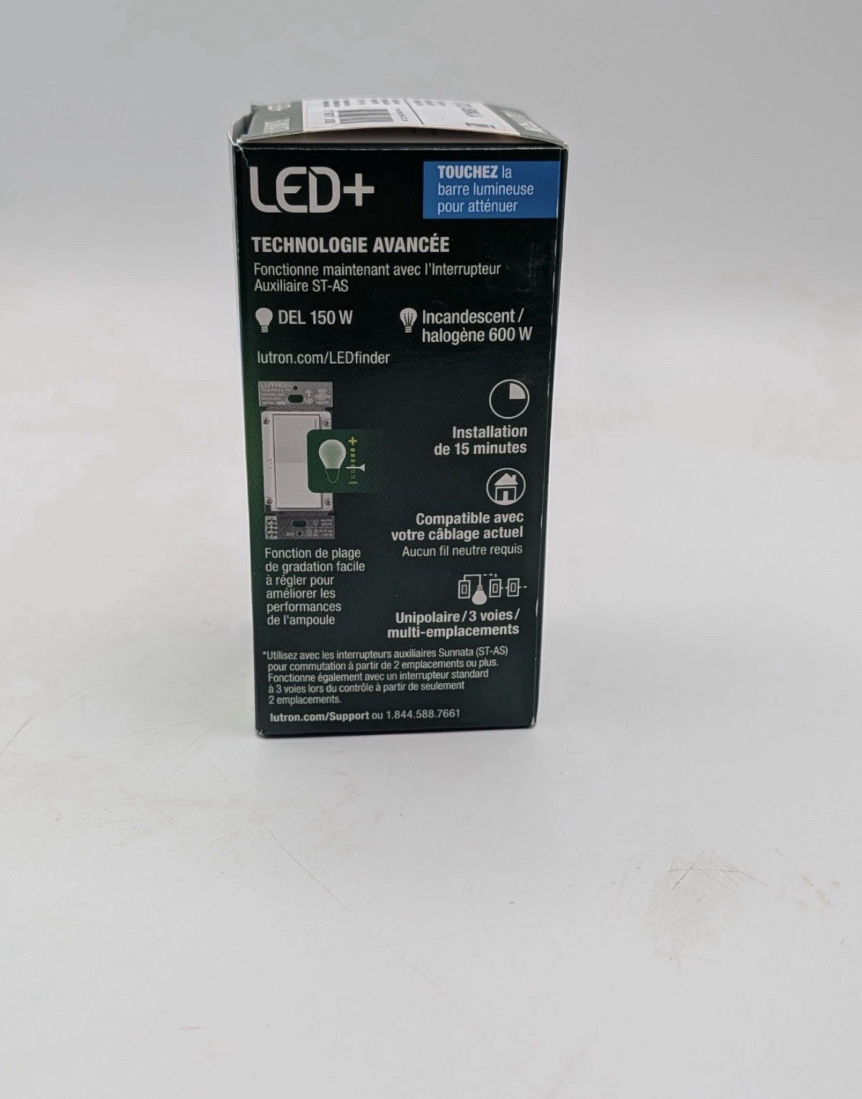 Lutron Sunnata STCL-153MR-WH LED+ Touch Dimmer White Single Pole New In box