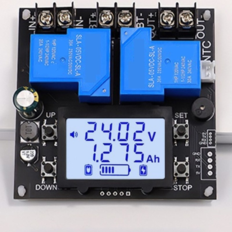 Automatic Battery Cutoff Switch 30A Relays LCD Display 10V-110V Voltages