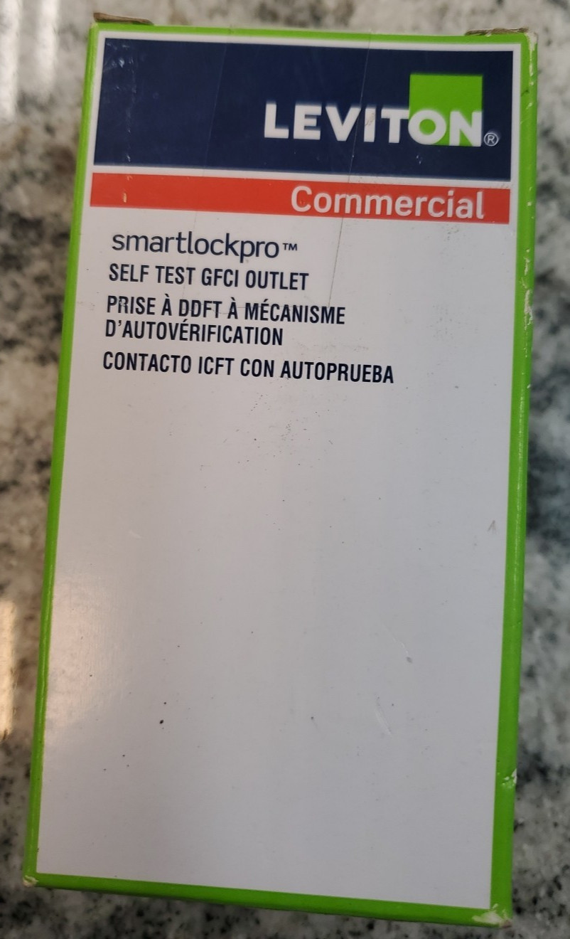 Leviton/GFWT1-W/ 15A /GFCI/ PLUG/Outlet WR/TR Self-Test White Receptacle