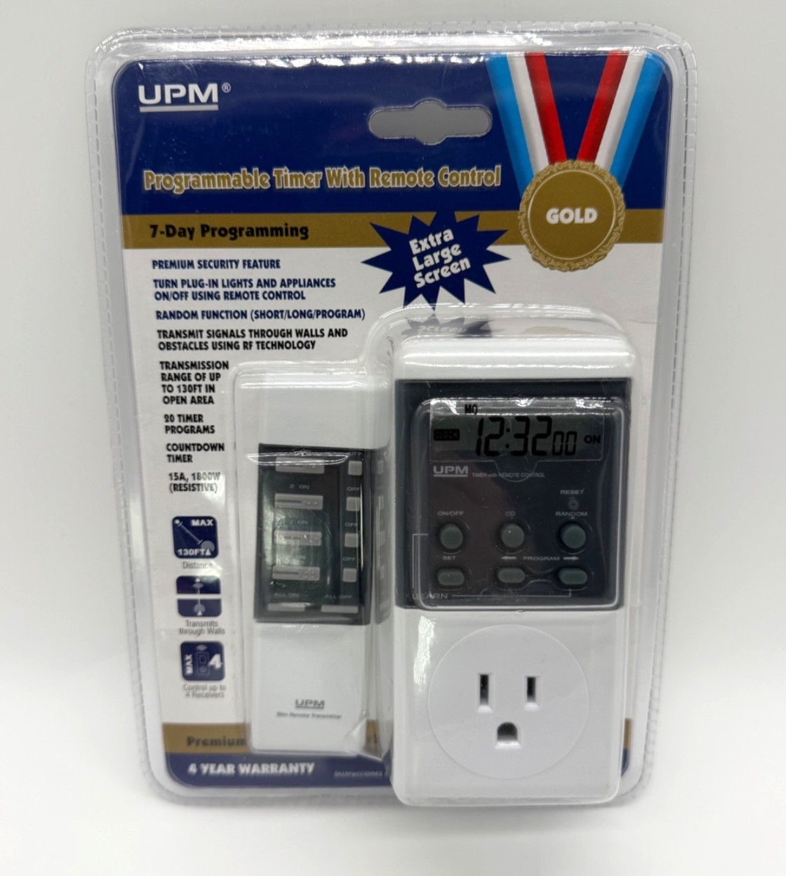 UPM RCT100 TR430 Programmable Timer w/ Remote Control 7-Day Sealed New