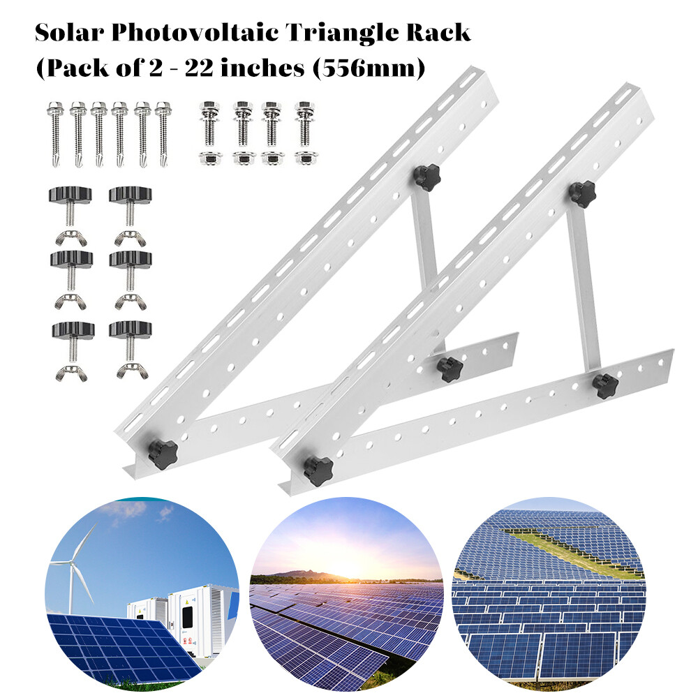2-8PCS Solar Panel Adjustable RV Tilt Mounting Rack Bracket Rooftop Flat Surface