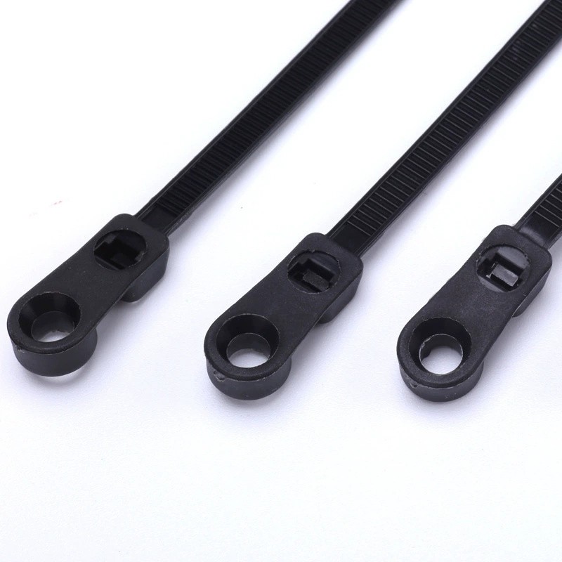 100Pc Nylon Cable Ties with Screw Hole Car Accessory Fixed Head Cable Ties