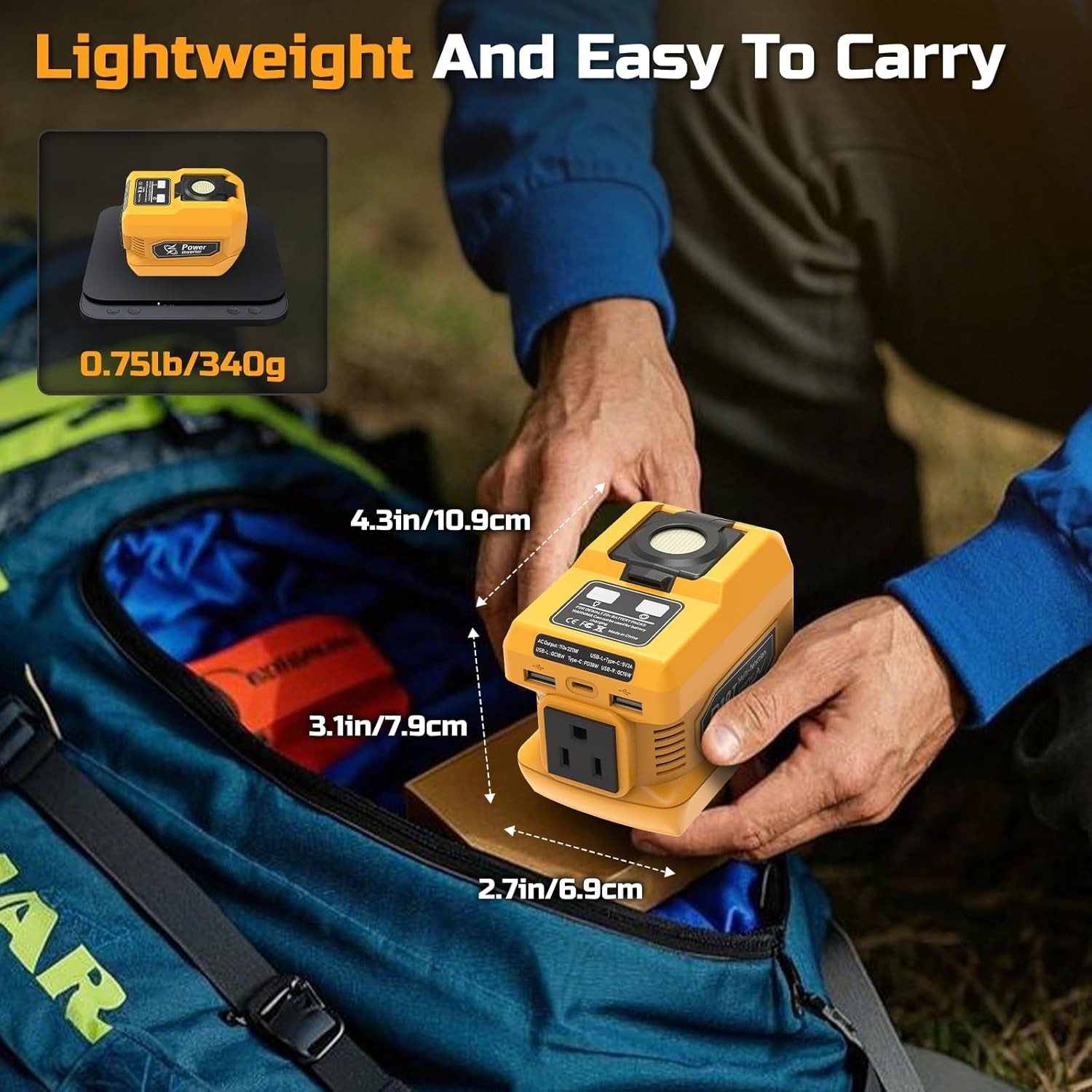 220W Power Inverter Compatible 20V Battery Portable Power Station Generator