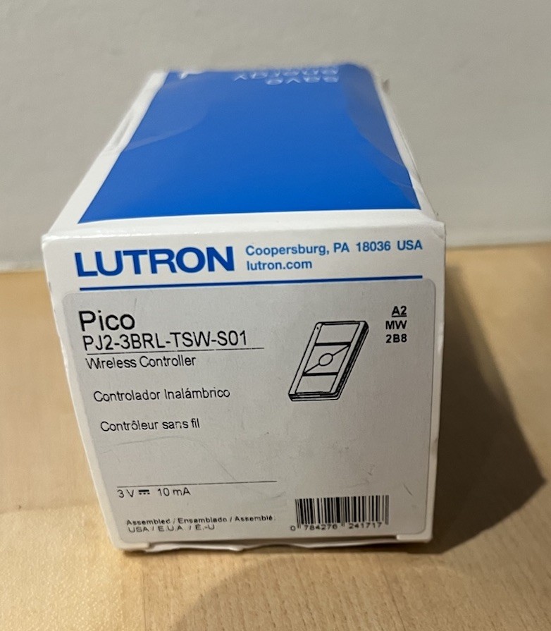NIB Lutron PJ2-3BRL-TSW-S01 Pico Wireless Remote Control