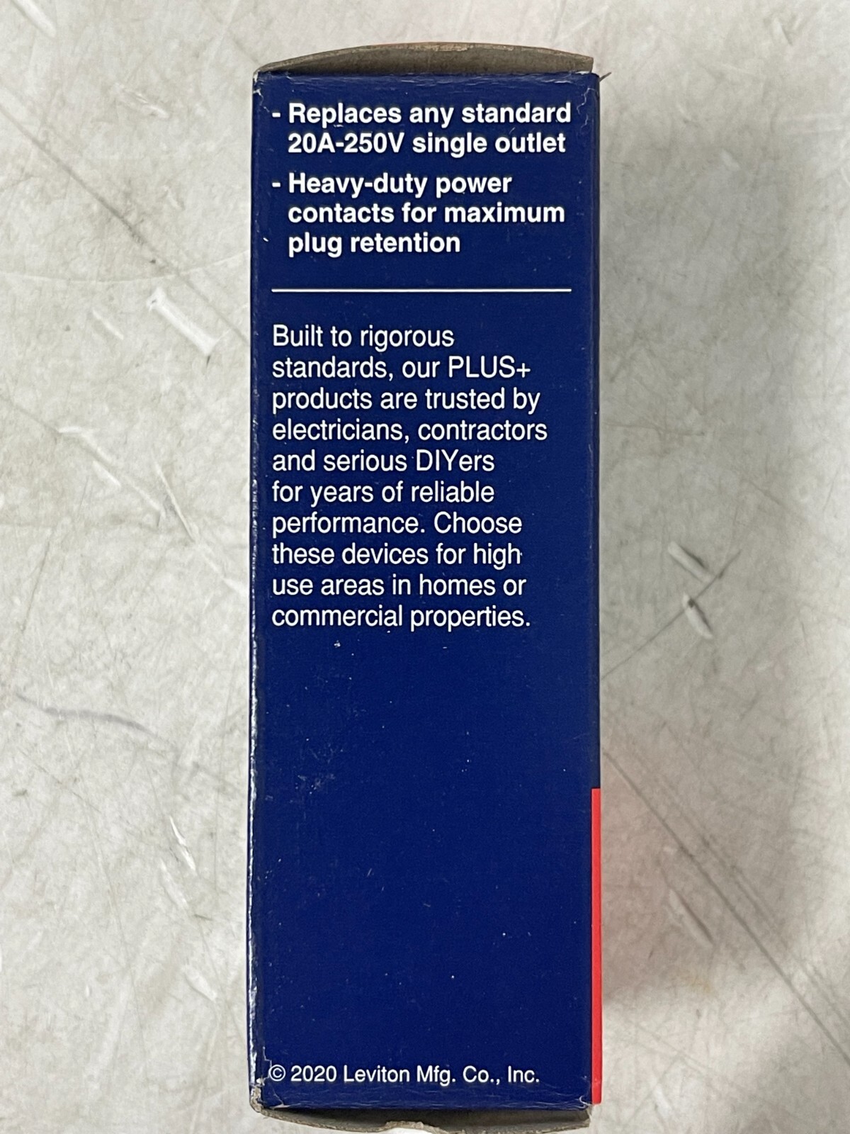 CASE OF 10 Leviton PLUS+ Commercial 20A-250V 20 PAMP Single Outlet 5821-WS
