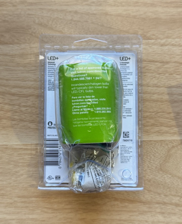 Lutron Maestro Fan Control and Light Dimmer LED+
