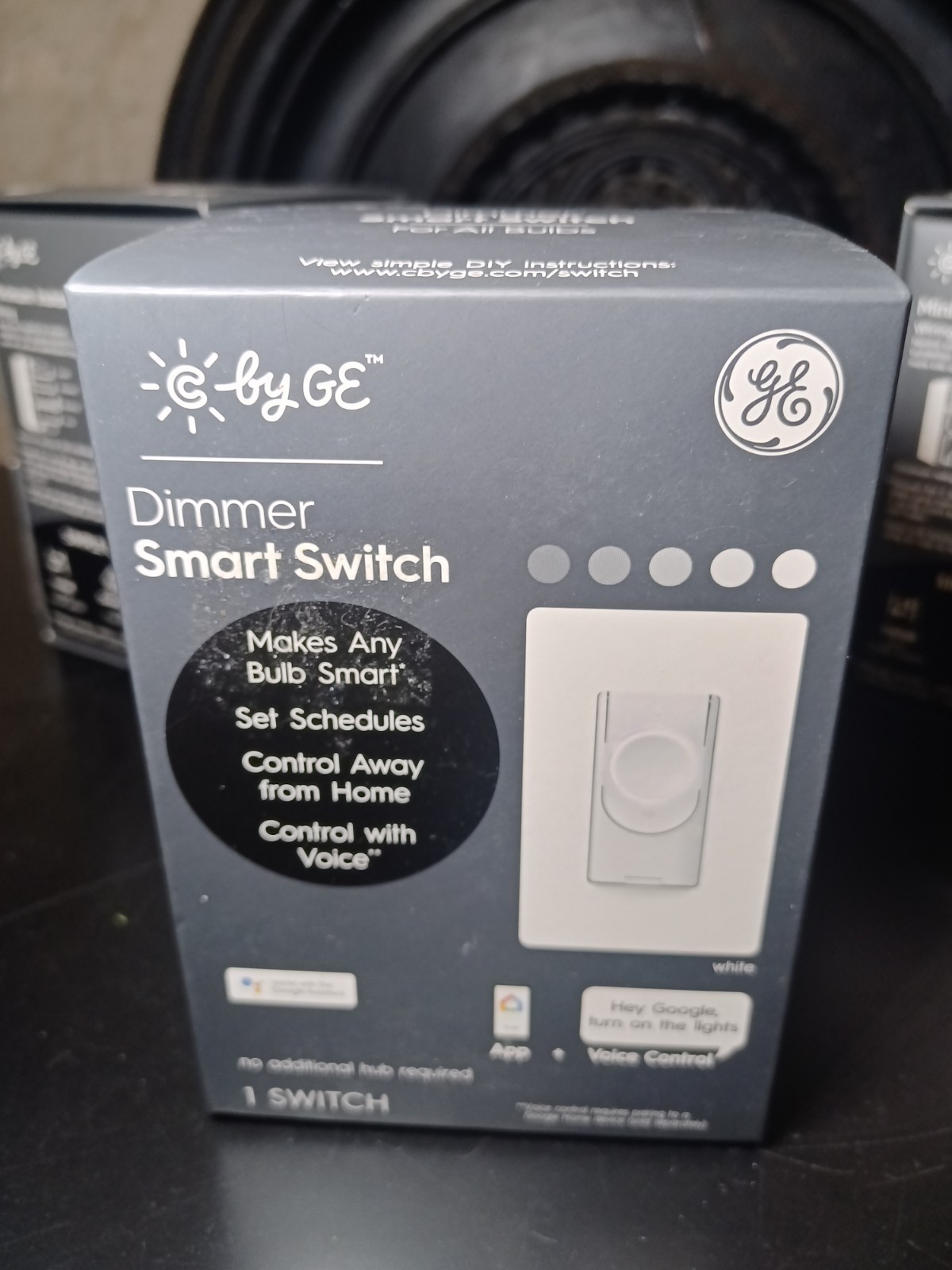 C by GE Single Pole or 3-way Smart Motion Sensing + Dimmer Switch White Lot Of 3