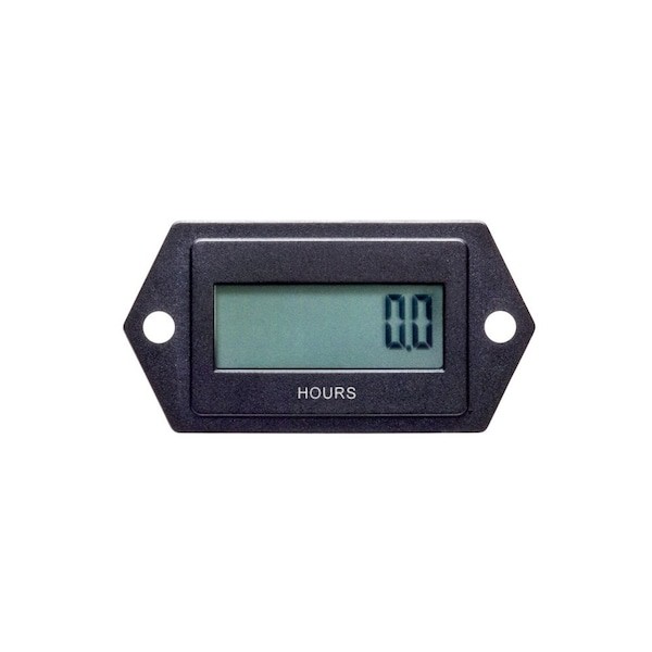 Trumeter 3410-0000 Lcd Hour Meter, 2-Hole, 1.10 In Flange
