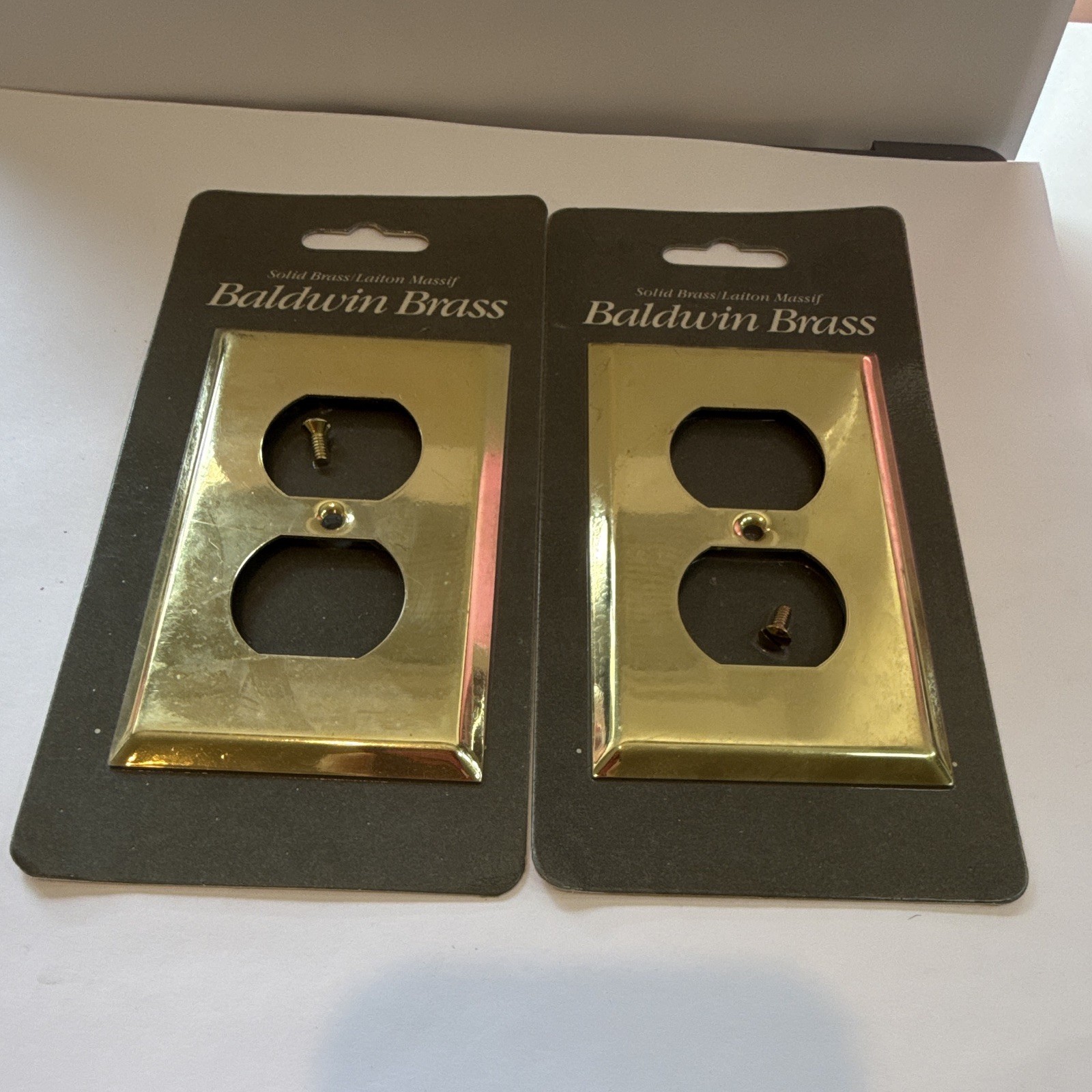 Baldwin Solid Brass Wall Plate, Gold Brass 4752-030-CD. 3 unopened & 1 opened