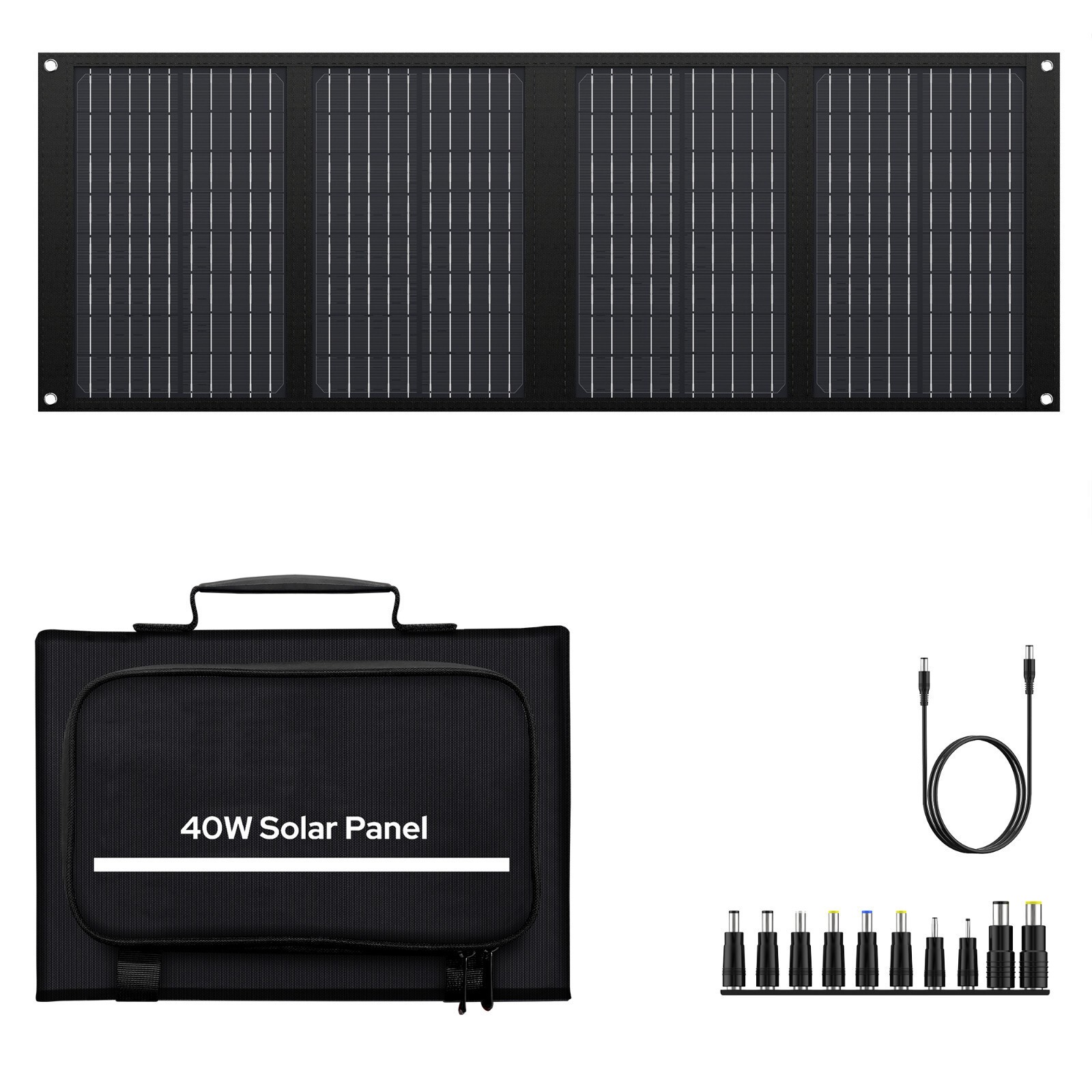 Portable Solar Panel 40W DC15V USB Camping Charger For Power Station Generator