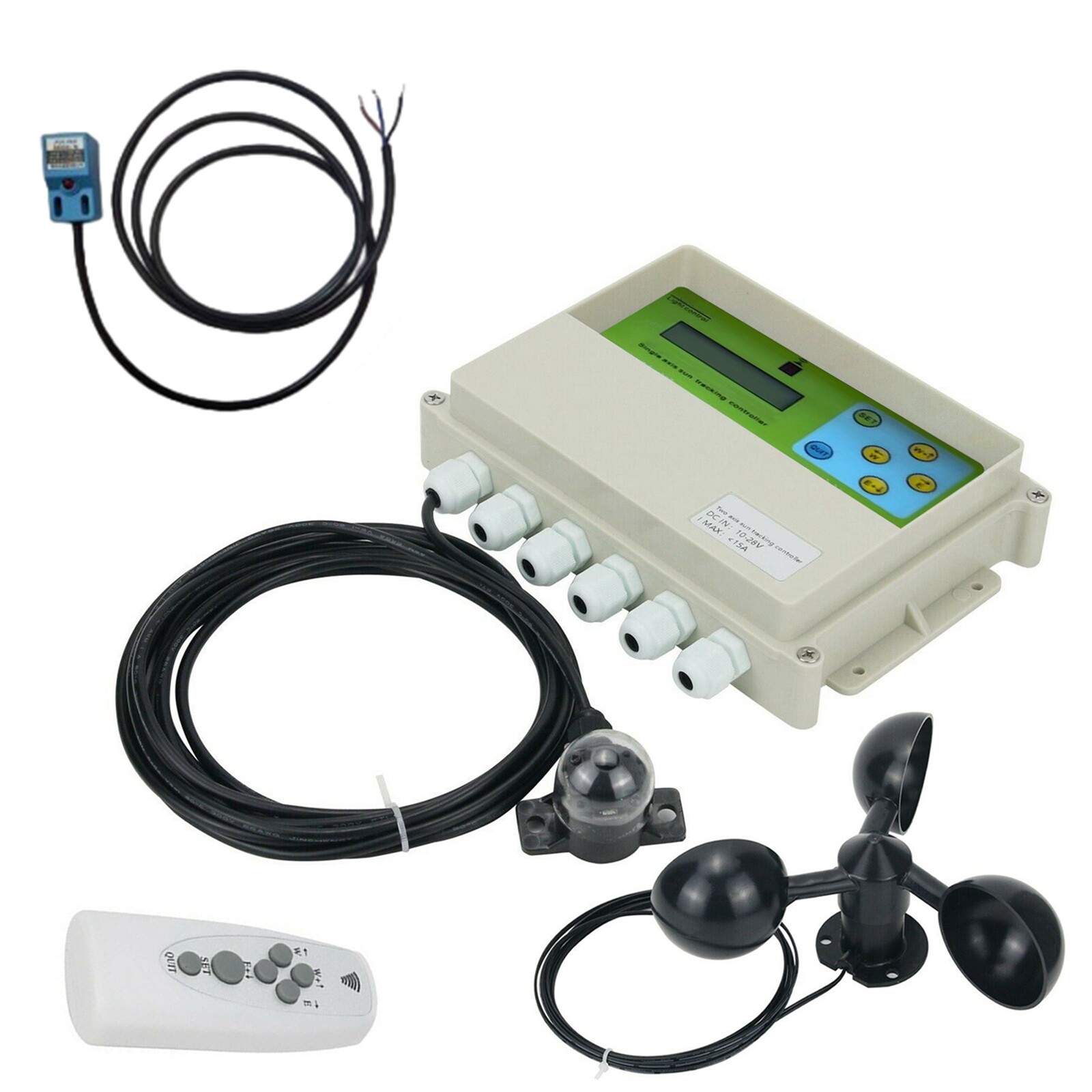 Single Axis Solar Tracker Controller LCD Automatic Solar Tracking Remote Control