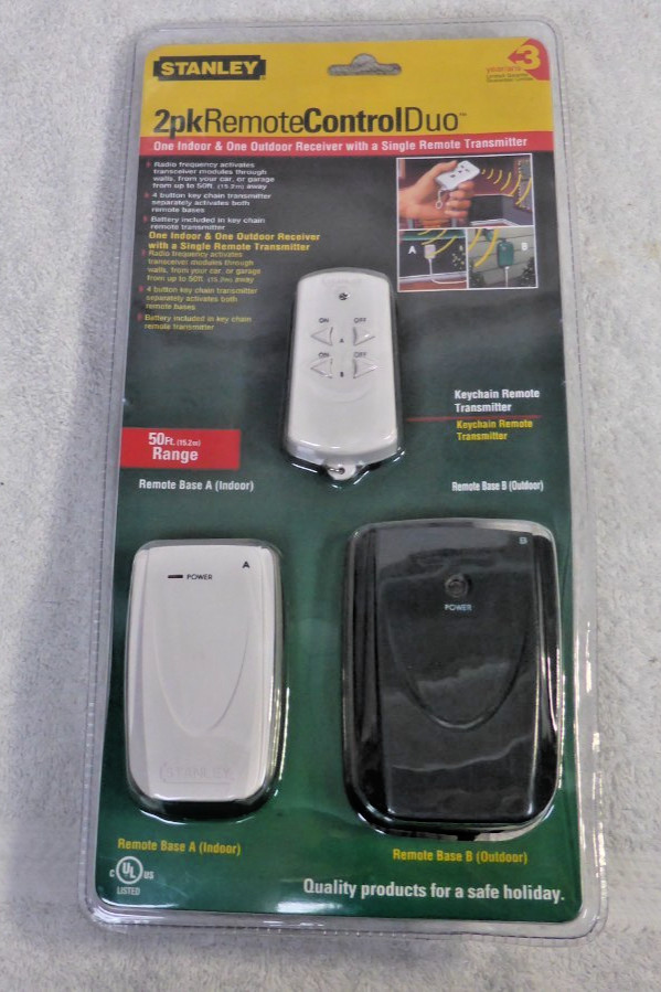 STANLEY Brand New 2Pk Remote Control Duo Indoor Outdoor Lighting 50′ Range