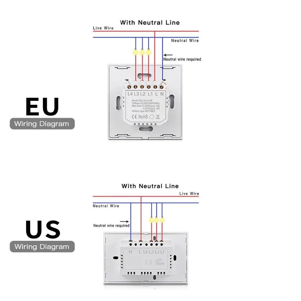 Melery Apple Homekit Smart Wall Switch WiFi Remoted Control Ewelink Google Home