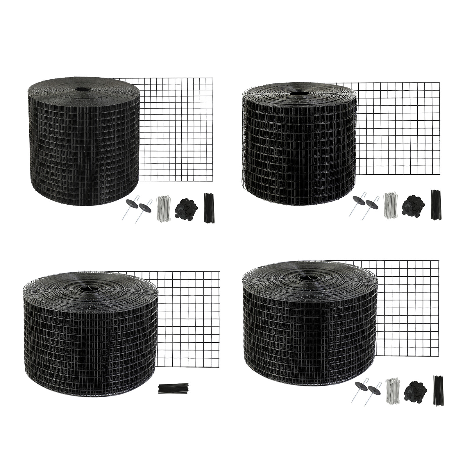 VEVOR 8/6in x 100/50ft Solar Panel Guard Critter Guard Roll Kit 50pcs Tire Wires