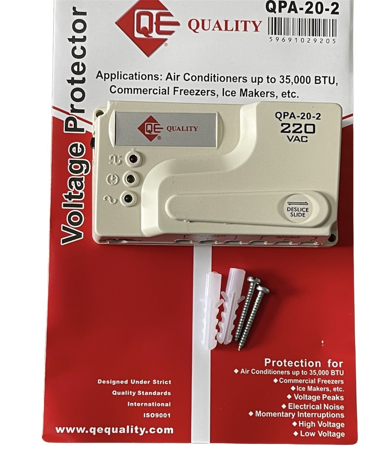 Voltage Power Surge Protector Adjust. 220V AC up to 35K btu,Freezers,Ice Makers